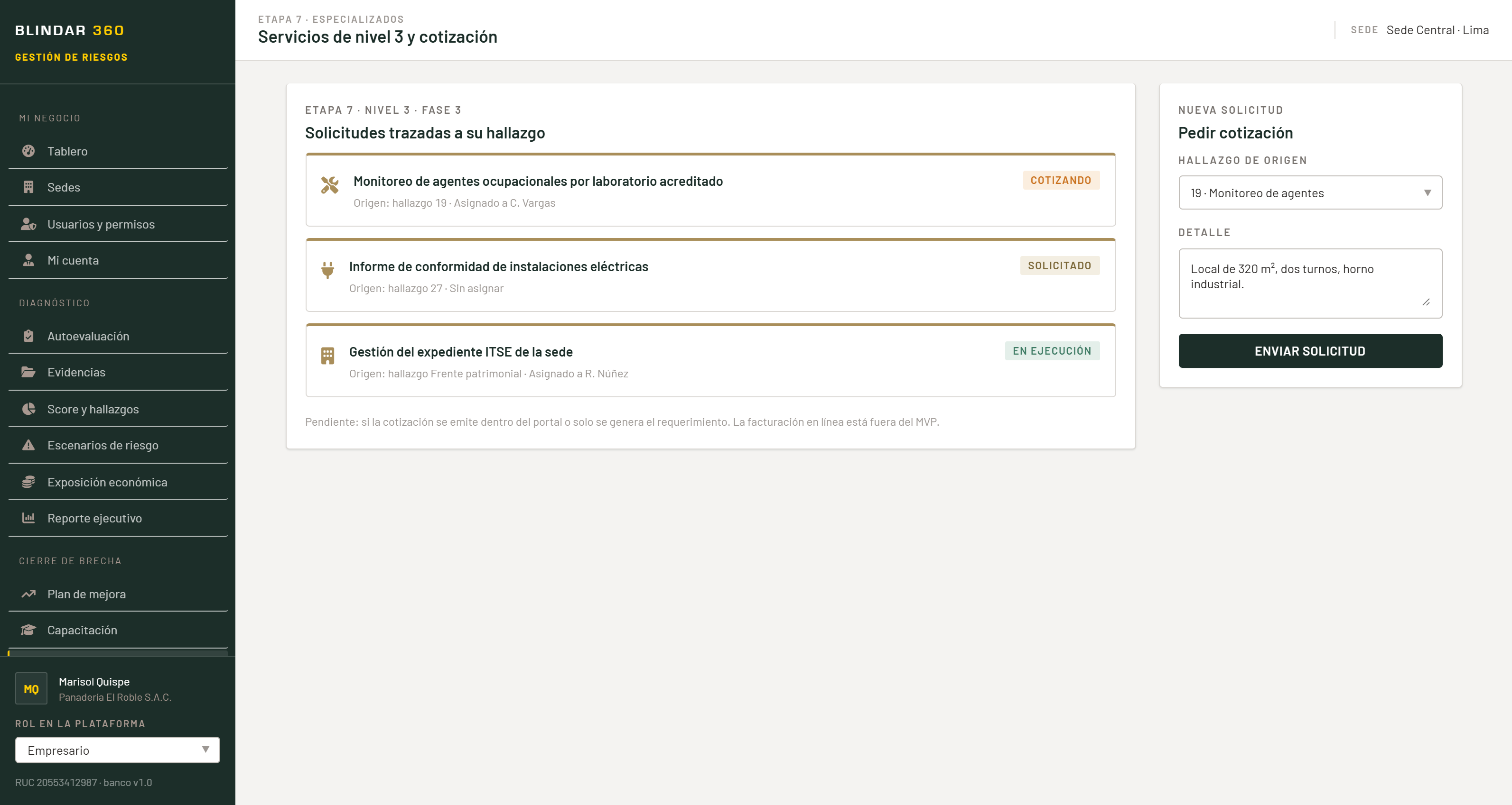 Catálogo de servicios especializados en Blindar 360